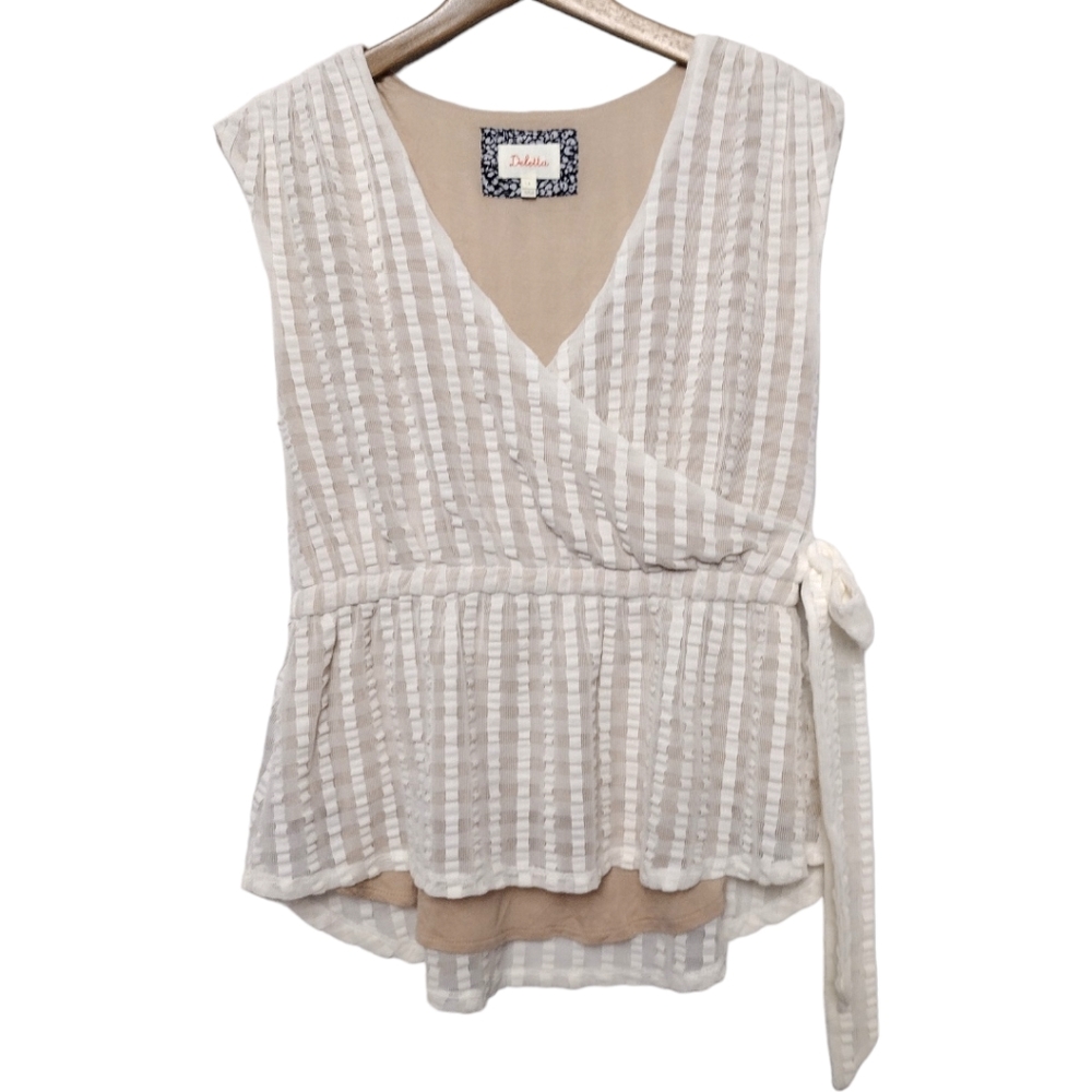 Anthropologie Deletta Malpelo Faux Wrap Top